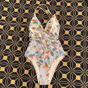 Floral One Piece Bathing Suit